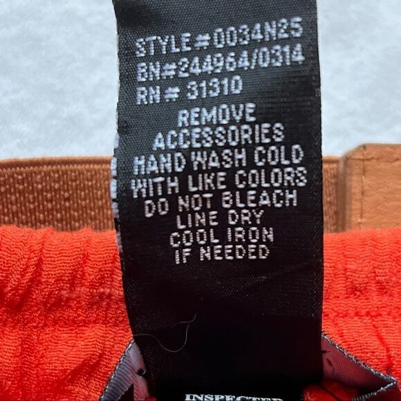 A. Byer skirt midi orange-red Small tiered longer in back elastic waist - Picture 4 of 8